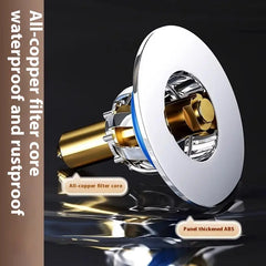 🏠🧰🔥【Compra 1 y llévate 2 gratis】Cubierta de sellado con núcleo de rebote antiolor para desagüe de piso de baño, tipo universal accionado con pie a presión.