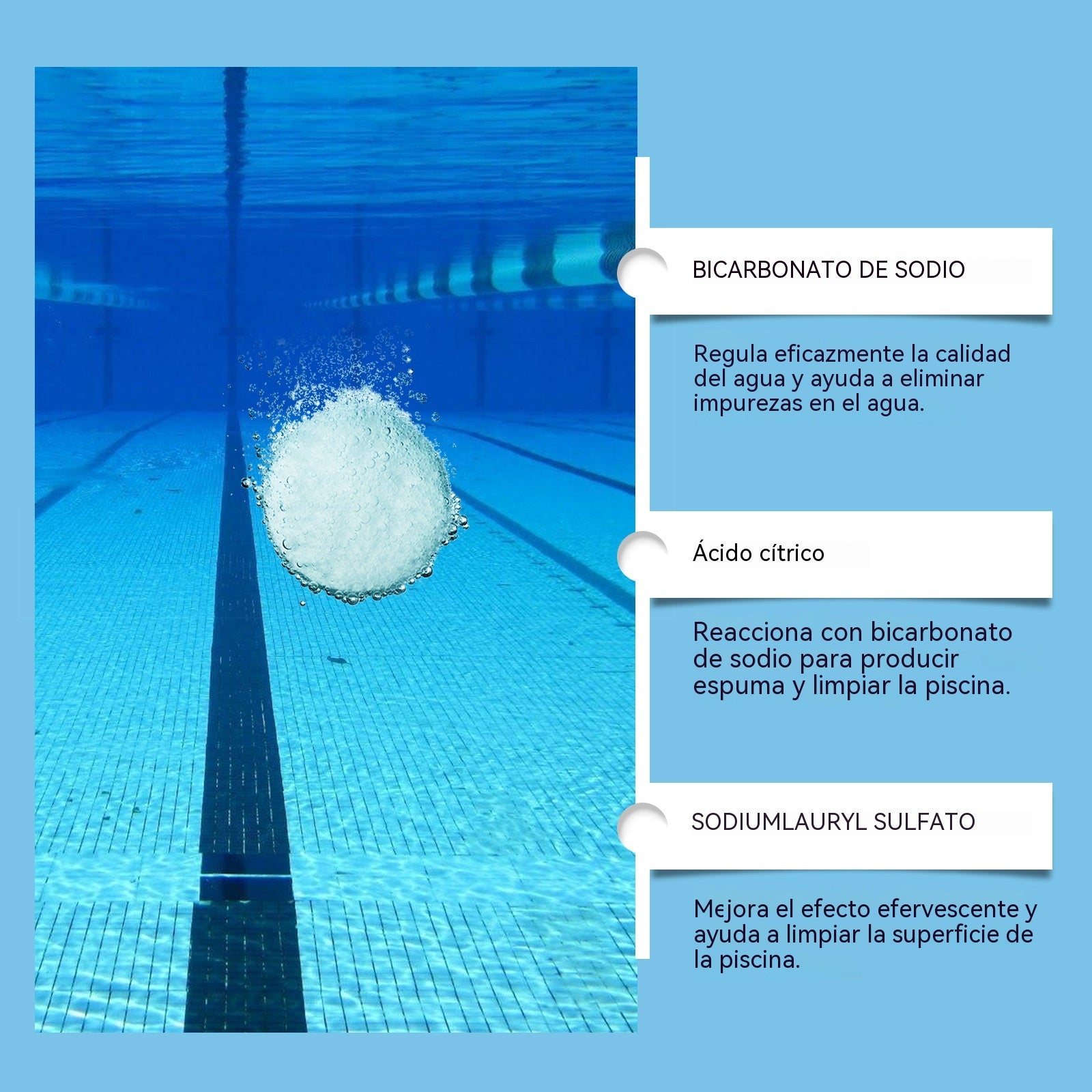 30%OFF🔥【Compra 1, llévate 1 gratis】🏊‍♀️💧Pastillas limpiadoras para piscinas para un agua clara y transparente.