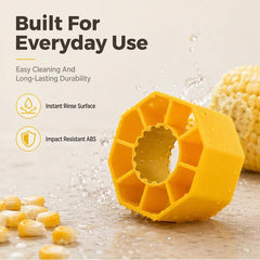 (Paquete de 3) Removedor de granos de maíz: cuchillas de acero inoxidable, mango antideslizante, limpio y eficiente. Elimina los granos de maíz en segundos.