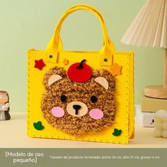 🧸🎨Kit de manualidades para niños: ¡Haz tu propia bolsa de peluche!