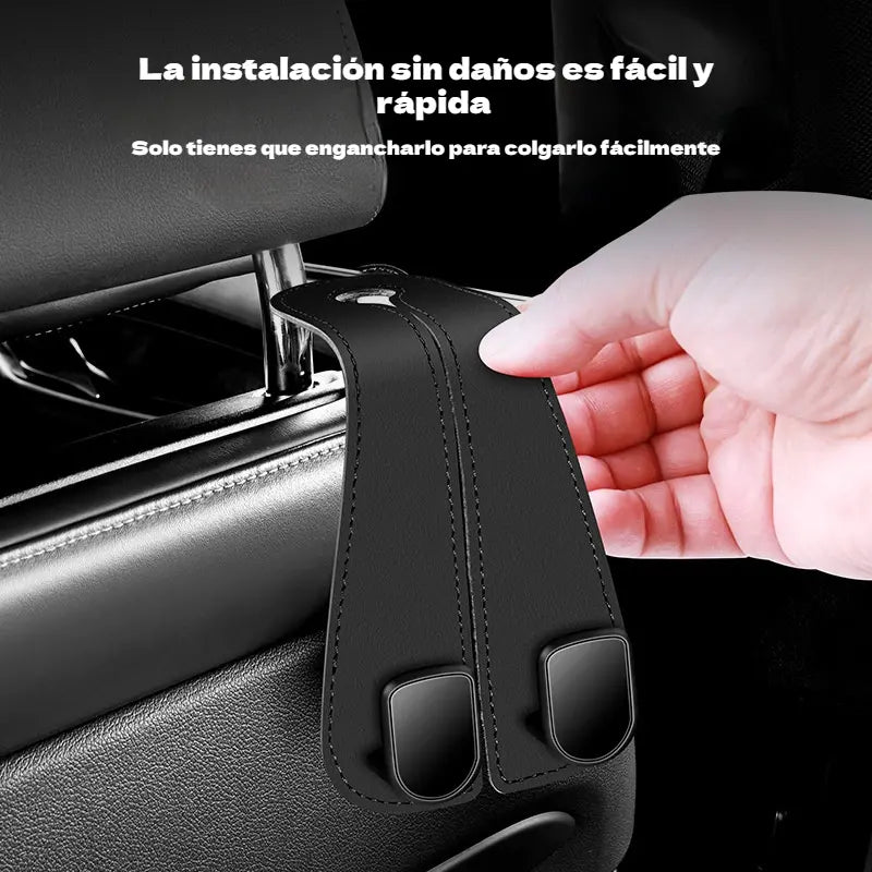 🥳50% DE DESCUENTO🔥✨【Paquete de 2】🚗🛍️Nuevos ganchos dobles para el respaldo del asiento del coche