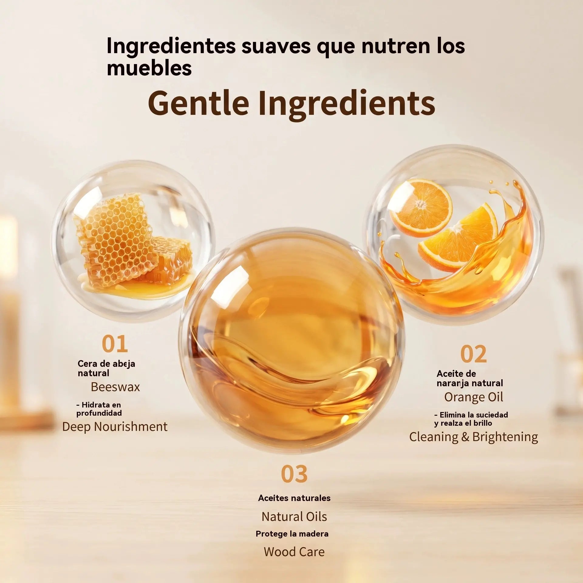 🔥 Oferta limitada ✨ Cera de Abeja Natural para Limpiar y Abrillantar Madera 🪵