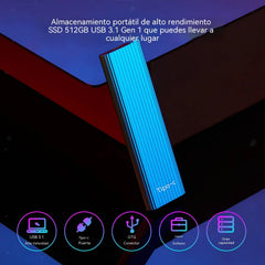 🏆Oferta por tiempo limitado⚡ 🔥Dispositivo de estado sólido mini portátil de alta capacidad de 16 TB con puerto USB Tipo-C