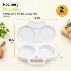 Forma na vejce/smažená vejce do mikrovlnné trouby [Kupte jeden, druhý zdarma - získejte 2 balení] | Zdravá snídaně bez oleje hotová během několika minut
