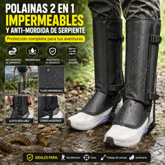 🏕️✅ Calentadores de piernas impermeables para senderismo al aire libre, protección contra mordeduras de serpiente, adecuados para senderismo y aventura al aire libre.