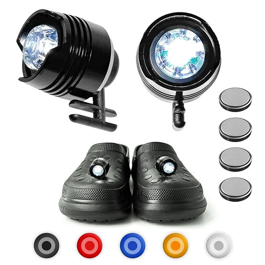 Compra 1 y recibe 1 gratis✨ Luces LED para Zapatos (2 uds) 👟 ¡Haz que tus Zuecos Brillen en la Oscuridad! Con 3 Modos de Luz
