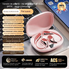 🔋Auriculares inalámbricos Bluetooth sin almohadilla integrada, con gancho para la oreja y conducción ósea🎙️🎧