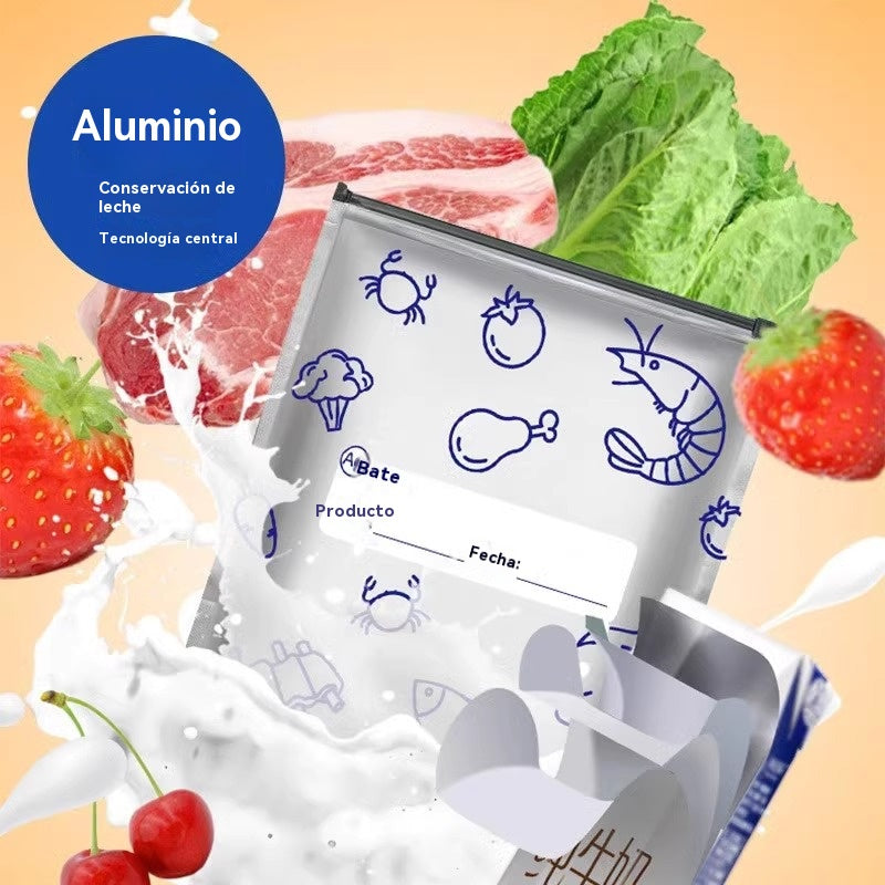 Un total de 30 bolsas de papel de aluminio antibacterianas, súper fáciles de usar, para conservar la frescura.