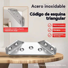 【10 soportes + 70 tornillos】 Escuadra Reforzada de Acero Inoxidable 90° – Soporte Multifunción para Reparar y Reforzar Muebles 🛠️