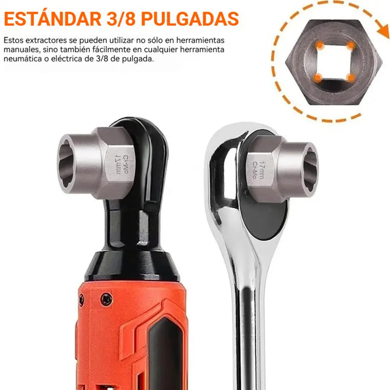 🔩 Juego de Extractores de Tuercas – ¡Quita Tuercas Oxidadas y Dañadas Fácilmente!