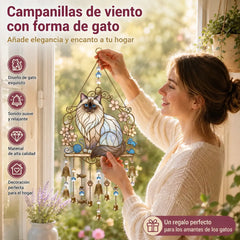 🎃Campanillas de viento con forma de gato atrapasol