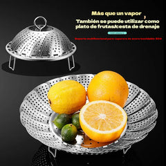 🥳50% DE DESCUENTO♨️🍲Vaporera extensible de acero inoxidable