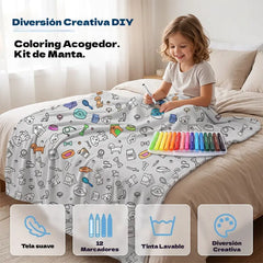 🎨Set de colorear creativo con manta cómoda