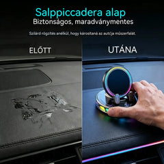 📱 RGB autós tartó automatikus rögzítéssel és 15 W-os vezeték nélküli töltéssel