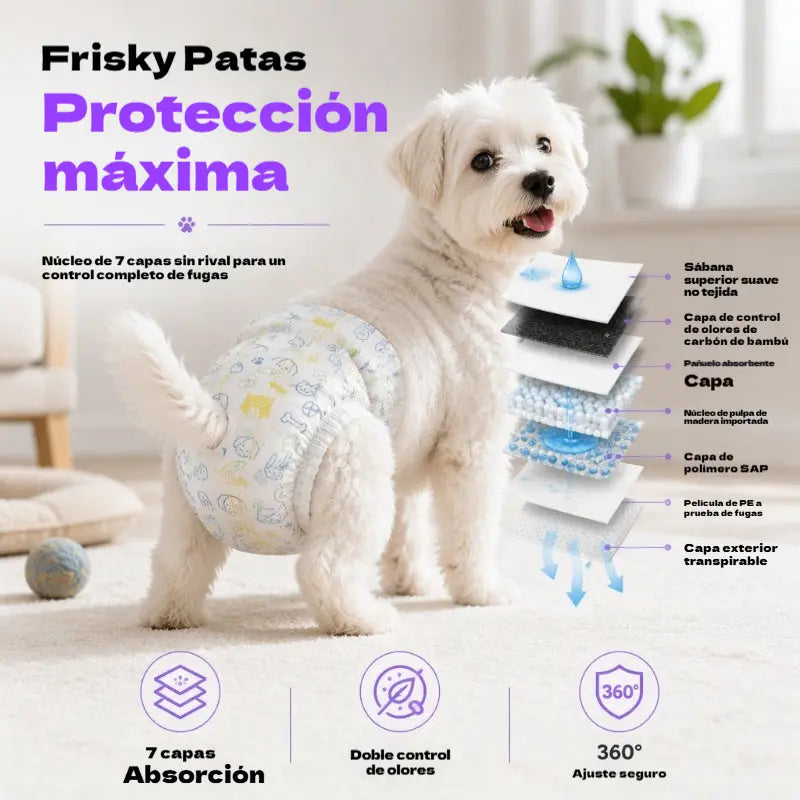 🐶💧 Pañales desechables para mascotas: súper absorbentes, transpirables y cómodos, mantienen a tu perro o gato seco y feliz 🐱✨