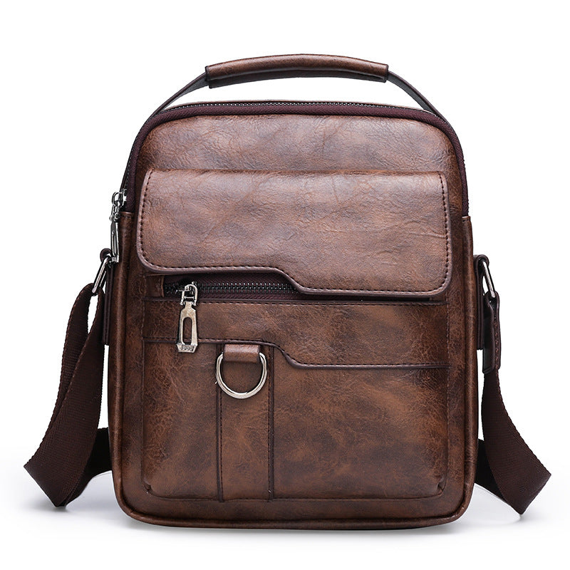 👜✨ Bolso Casual de Piel de Vacuno para Hombre – Elegante, Resistente y de Gran Capacidad