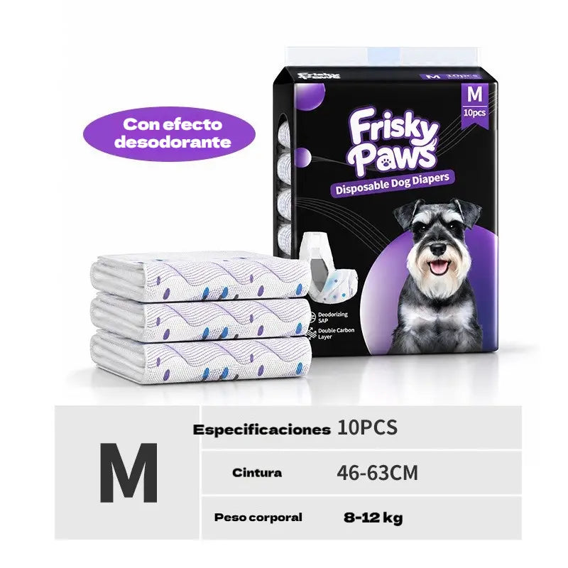 🐶💧 Pañales desechables para mascotas: súper absorbentes, transpirables y cómodos, mantienen a tu perro o gato seco y feliz 🐱✨