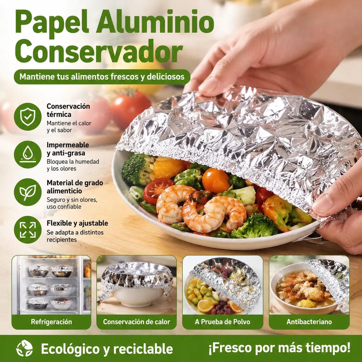 🔥50 piezas🔥 Cubiertas Térmicas para Alimentos 50Pzs | Reutilizables y Prácticas para Mantener tus Comidas Frescas 🍽️