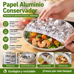 🔥🔥【50piezas】🍎🔥 Cubierta térmica de papel de aluminio apto para alimentos