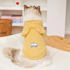 【0.5-10kg】🧸 Abrigo cálido para perros y gatos – suave, adorable y con orejitas