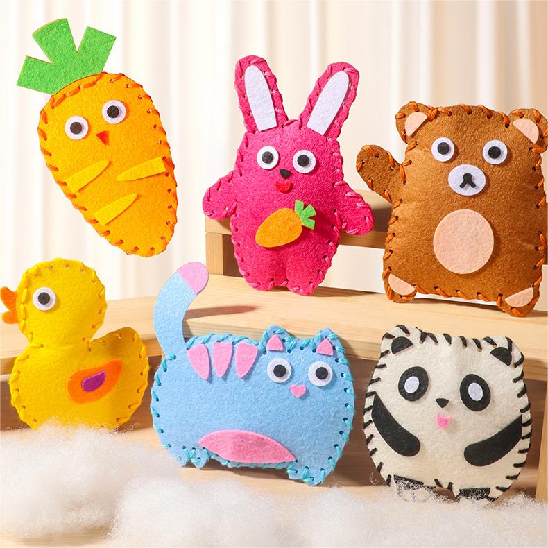 🧵✨【Paquete de materiales*6+Agujas*2+Instrucciones】Kit de costura hecho a mano DIY interesante para niños