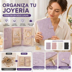 🔥📢 ¡Disfruta ahora de un 50% de descuento! 💎✨ Elegante y portátil organizador de joyas con múltiples compartimentos internos.
