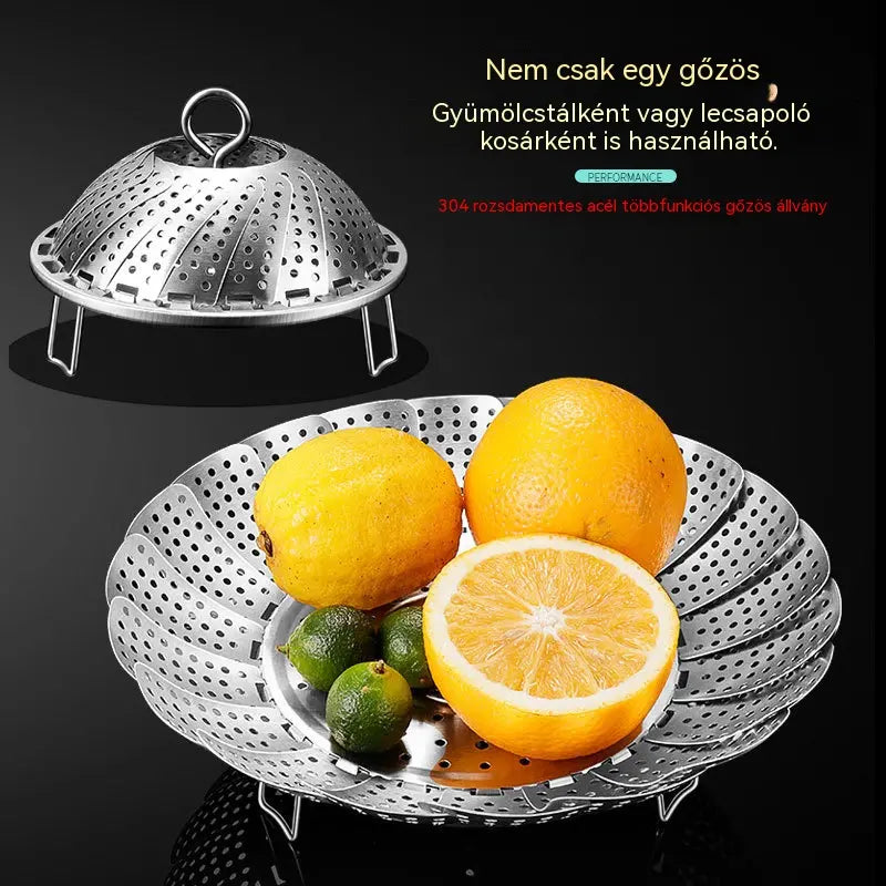 🥳50% KEDVEZMÉNY♨️🍲Kihúzható rozsdamentes acél gőzölő