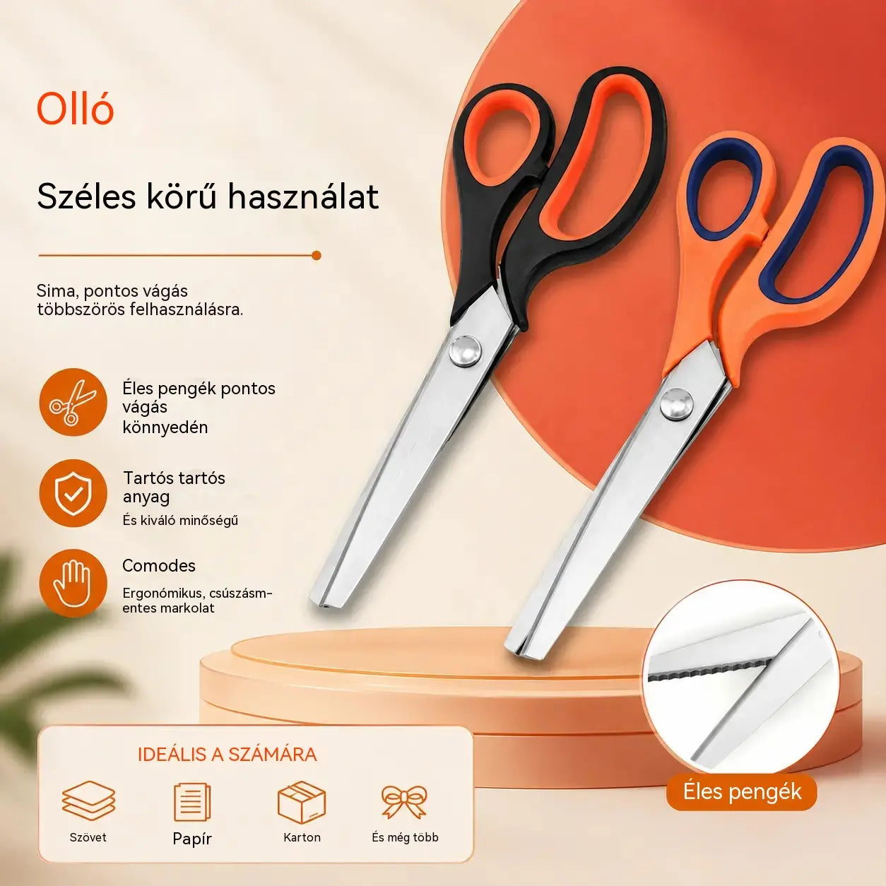 ✂️✂️ Professzionális rózsaszín olló - Éles, rózsaszín olló szövetekhez