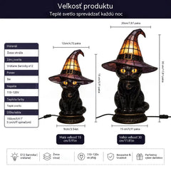 🧙‍♀️✨Lampa s čarodejníckym klobúkom, akrylová 3D remeselná ozdoba, dekorácia na stôl, stolová lampa