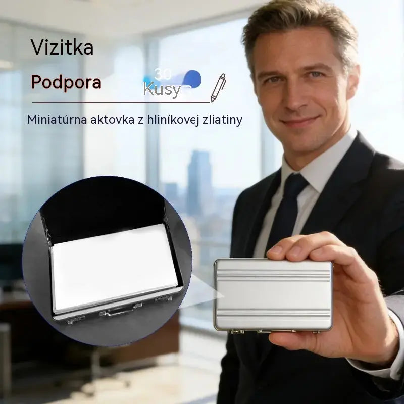 Mini hliníkové puzdro na vizitky｜Kompaktné, elegantné a odolné 💼✨