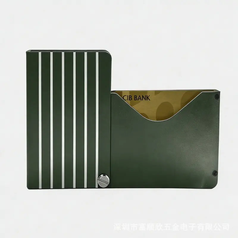 🎖️✨Tarjetero con protección RFID antirrobo, tarjetero metálico, elegante y ligero.