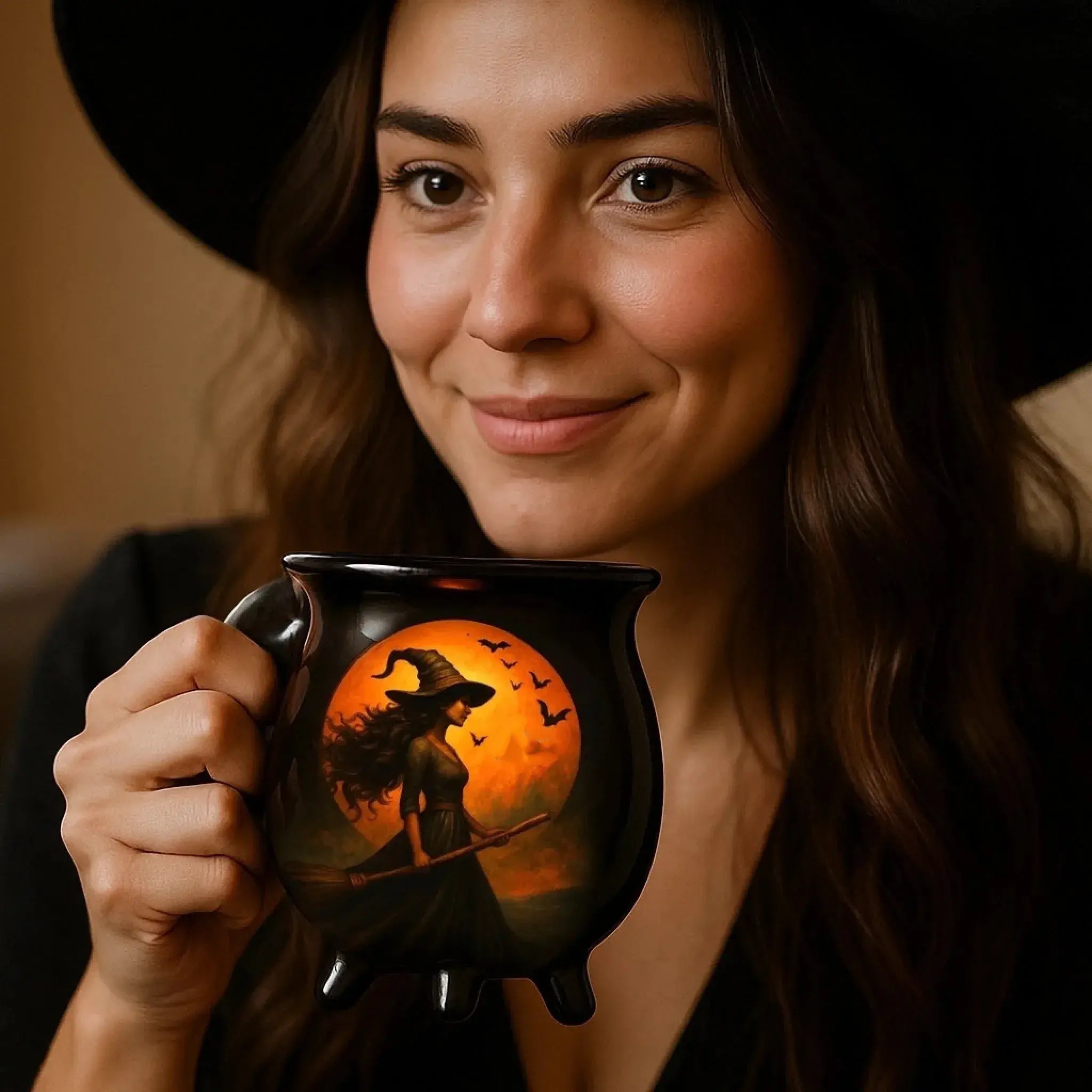 🧙‍♀️🎃Kreativní a jedinečný hrnek s drahokamy v podobě čarodějnického kotle