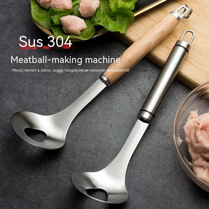 🍖 【2 darabos】304 rozsdamentes acél húsgombóc forma – Ideális hús- és halgombócok készítéséhez, tökéletes otthoni főzéshez 🥄