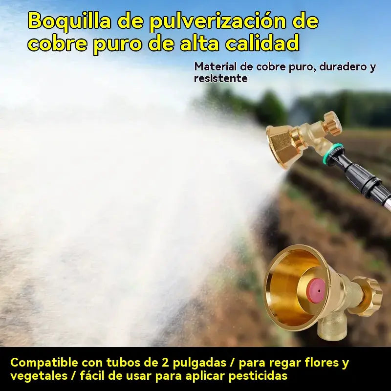 💦 Boquilla de Riego Ajustable de Latón · Pulverización Precisa