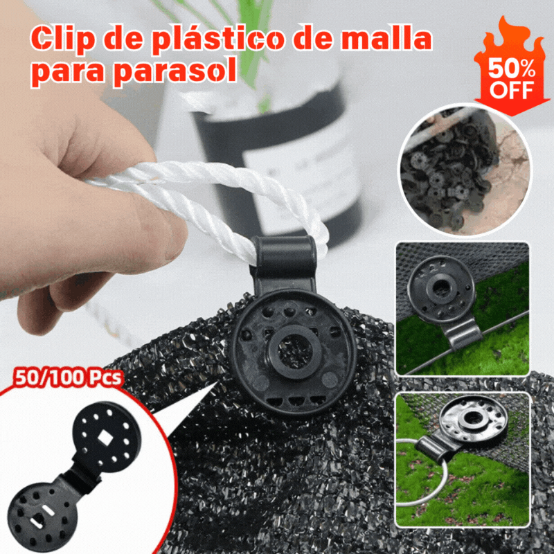 50 piezas🌿 Clips para Malla de Sombra｜Fijación Rápida y Segura para Invernaderos, Jardines y Cultivos