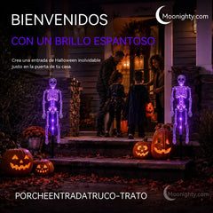 💀 Luz Solar de Calavera para Jardín | Decoración Halloween Exterior con Efecto Fantasma
