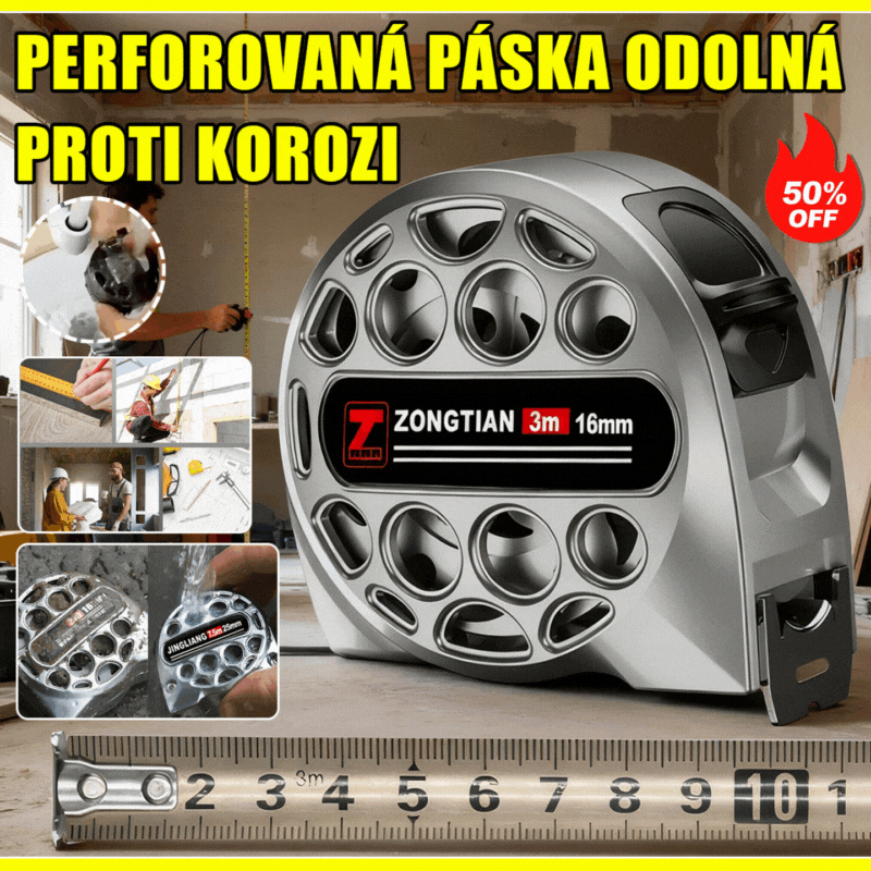 🏗️⚙️📏🔥Cinta métrica de acero hueco de alta calidad, impermeable, antivibración, acero inoxidable de alta precisión, lavable.