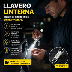 🔥🔥【Compra 1 y llévate 1 gratis】🔥Gran oferta🔥Linterna mini para llave súper brillante e impermeable con salida de 1200 lm