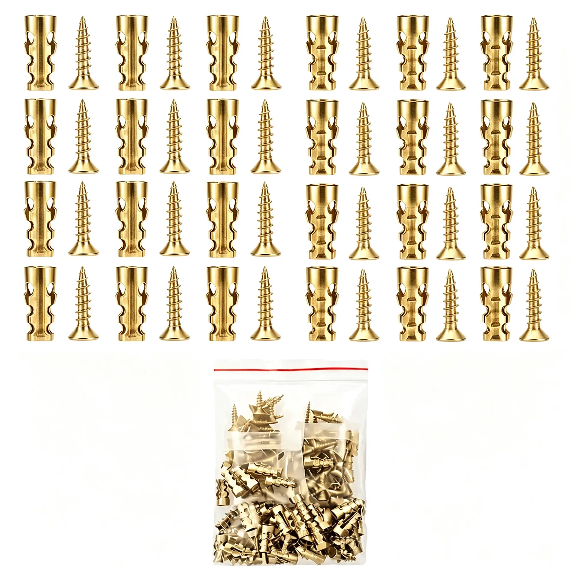 🛠️【100 pares】🔩 Kit de anclajes autoperforantes para paneles de yeso con tornillos 🧱 – Accesorios de montaje en pared fáciles de instalar