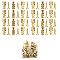 🛠️【100 pares】🔩 Kit de anclajes autoperforantes para paneles de yeso con tornillos 🧱 – Accesorios de montaje en pared fáciles de instalar