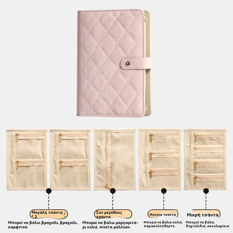 🔥📢 ¡Disfruta ahora de un 50% de descuento! 💎✨ Elegante y portátil organizador de joyas con múltiples compartimentos internos.