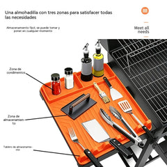 🥩🍗Almohadilla de silicona para la rejilla lateral de la parrilla de barbacoa