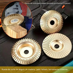 ⚙️🧰【3 piezas】Disco multifuncional para dar forma a la lijadora angular para madera