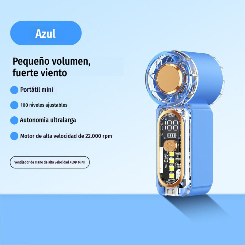 🥳🌬️Ventilador pequeño portátil de alta velocidad y larga duración.