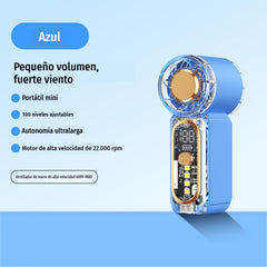 🥳🌬️Ventilador pequeño portátil de alta velocidad y larga duración.