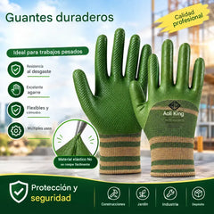 💥 50% de descuento 🎁 Guantes de trabajo de punto con revestimiento de goma y puños