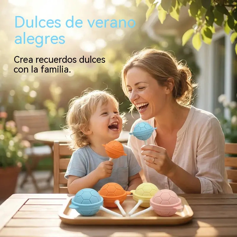 ⚽🧊【4 artículos por 25 euros】Mini moldes de silicona para paletas heladas