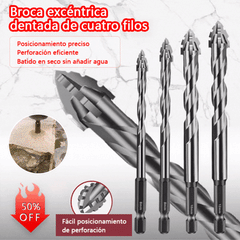 🛠🛠【6PCS 26 euros】【4+5+6+8+10+12mm】Juego de brocas excéntricas de 6 flautas de alta resistencia