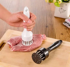 Aguja ablandadora de carne de acero inoxidable de 21 puntas para bistec, barbacoa y cocina.