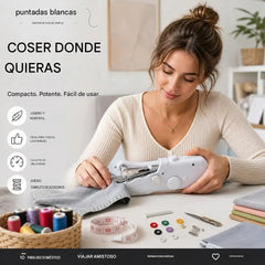 🧵 Mini máquina de coser eléctrica: ¡ligera, portátil y fácil de usar! ✨